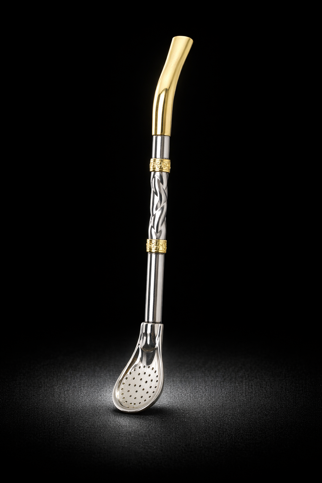 Bombilla Pico Loro Alpaca + Dijes Bronce
