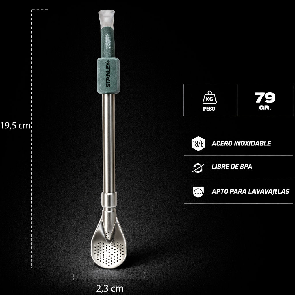 Bombilla Stanley Spoon Acero Inoxdiable