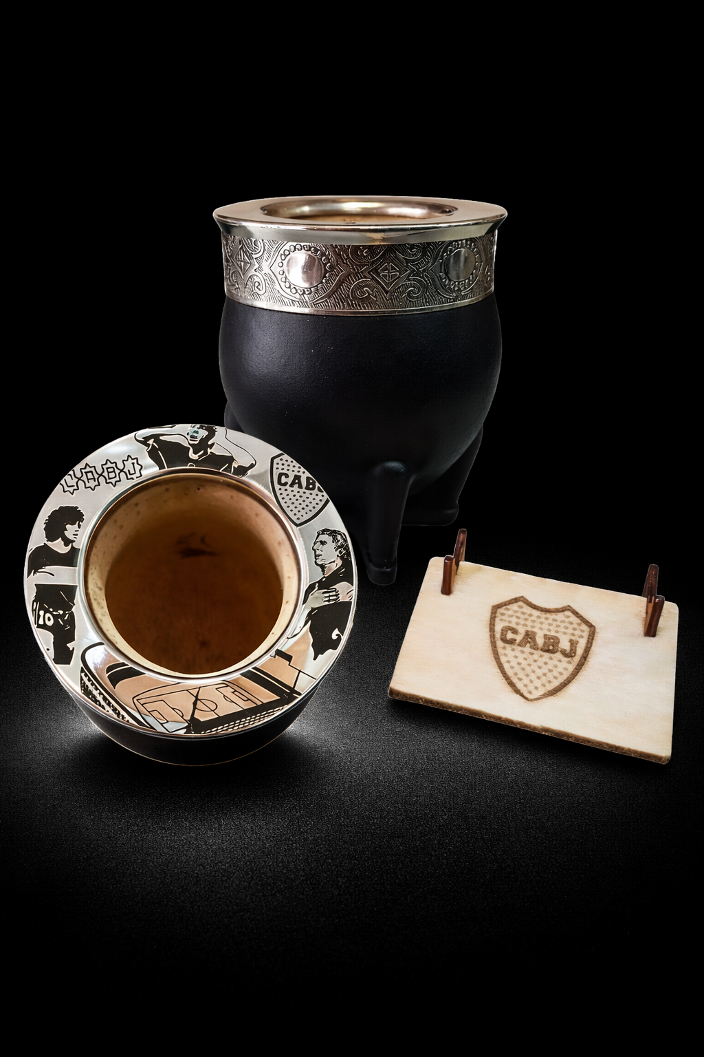 Mate Imperial Boca Juniors + Bombilla Pico Loro