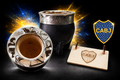Mate Imperial Boca Juniors + Bombilla Pico Loro