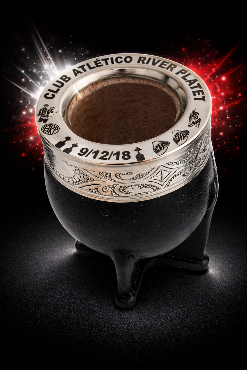 Mate Imperial River Plate + Bombilla Pico Loro