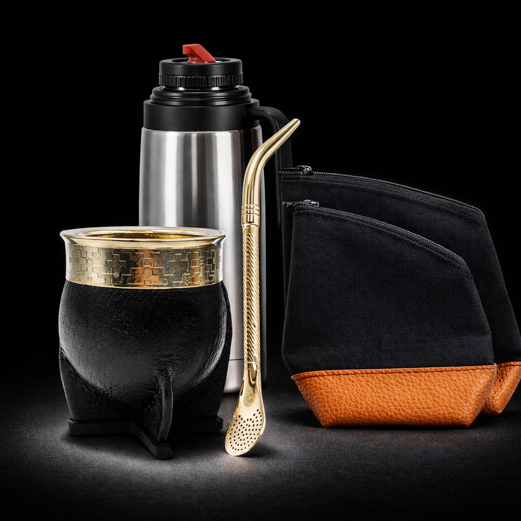 Set Matero Basico Mate + Termo + Yerberas