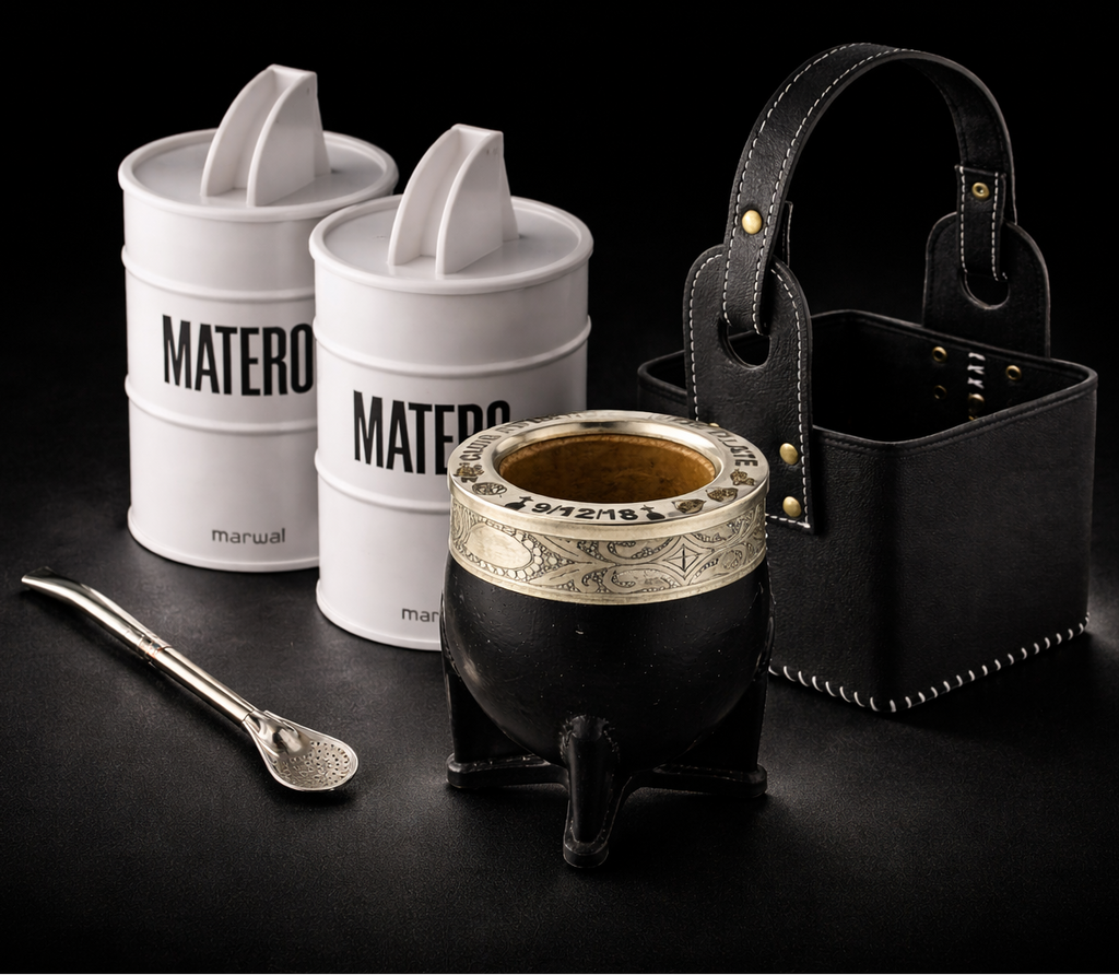 Set Matero Imperial River Plate + Canasta + Yerberas