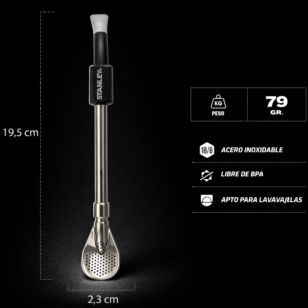 Bombilla Stanley Spoon Acero Inoxdiable