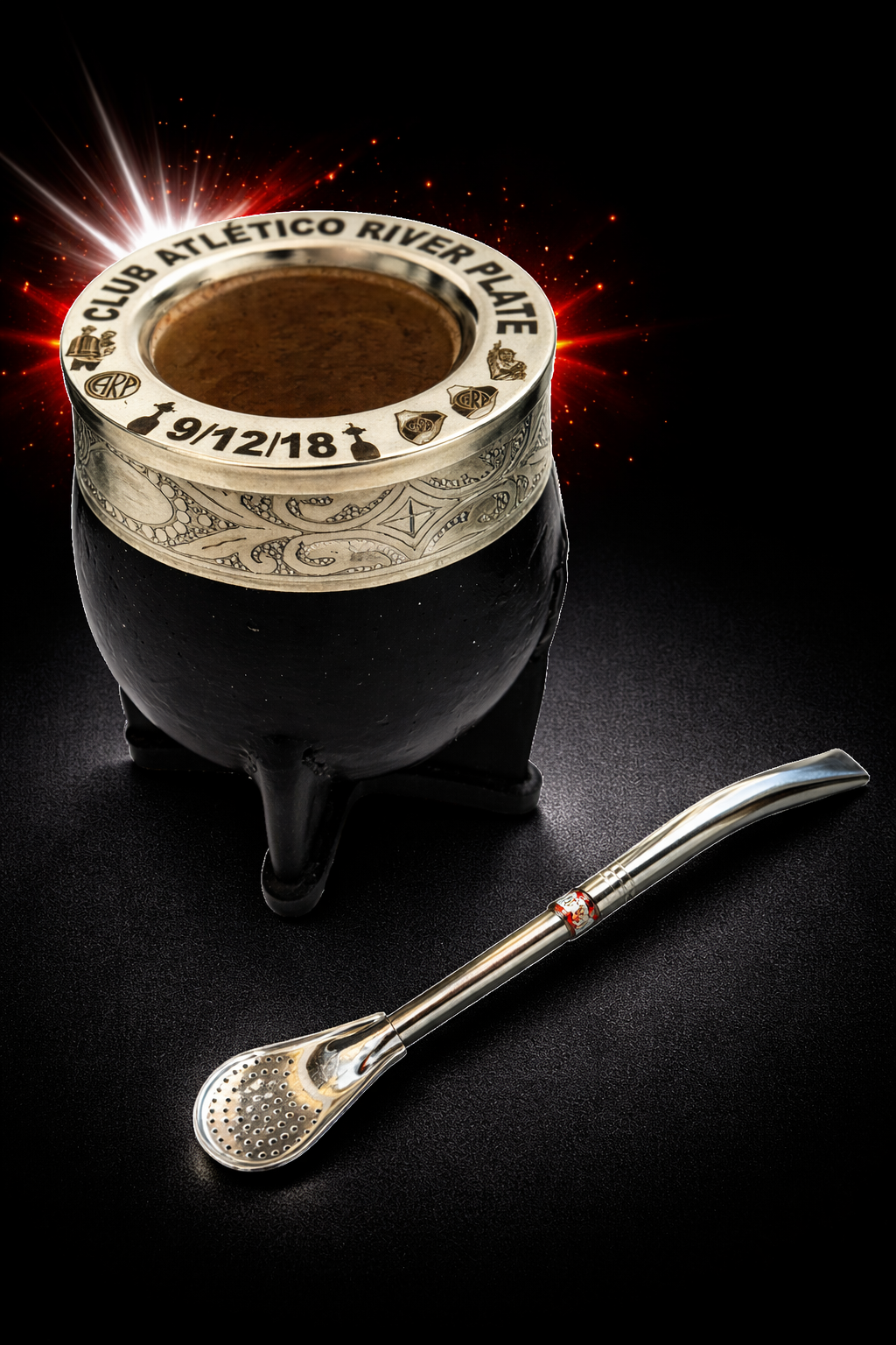 Mate Imperial River Plate + Bombilla Pico Loro