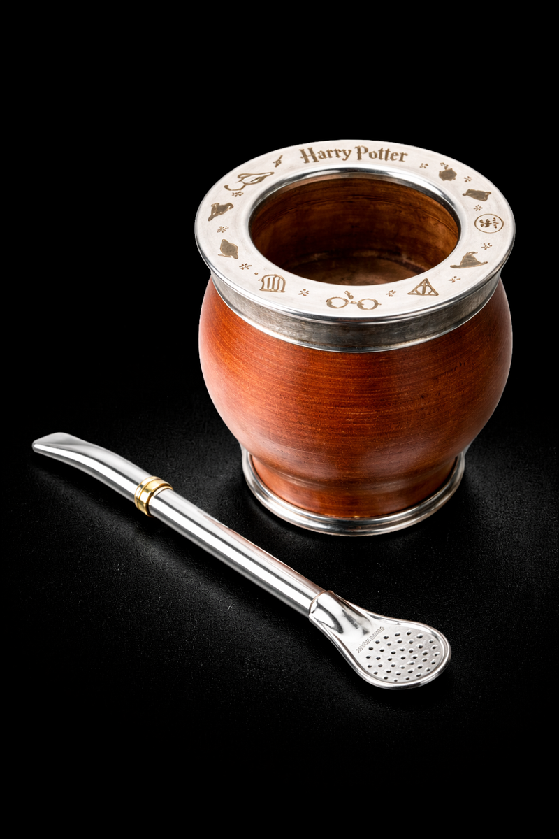 Mate Camionero Algarrobo Harry Potter + Bombilla Pico Loro
